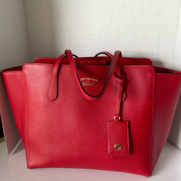 Gucci Large Size Calf Leather Swing Tote Bag. - Picture 2 of 16